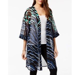 Alfani print sheer kimono